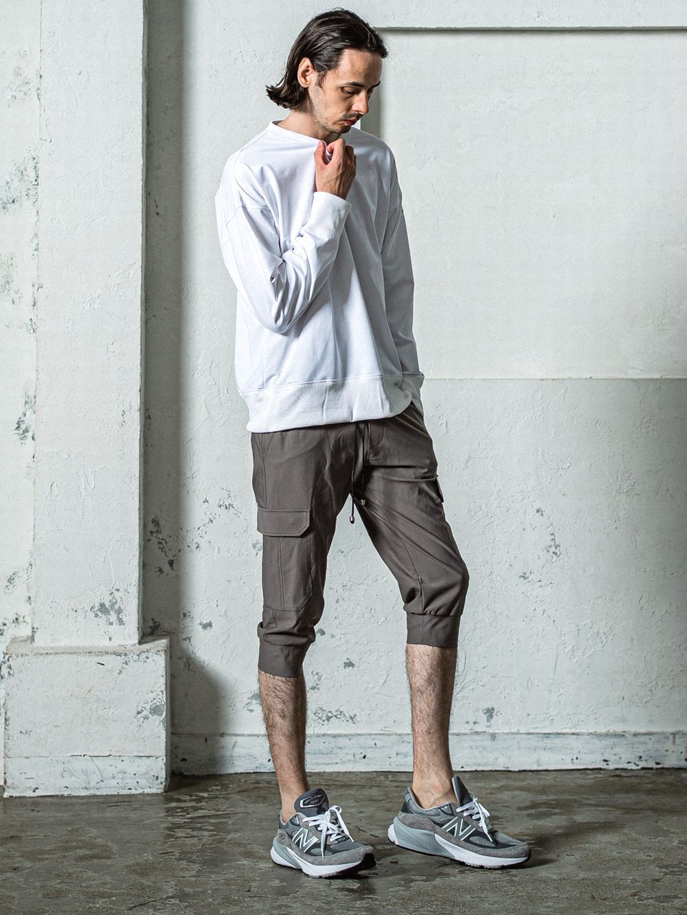 EX SWEAT DROP TRAINER  (ホワイト) ルーズトレーナー  RC35-C-002