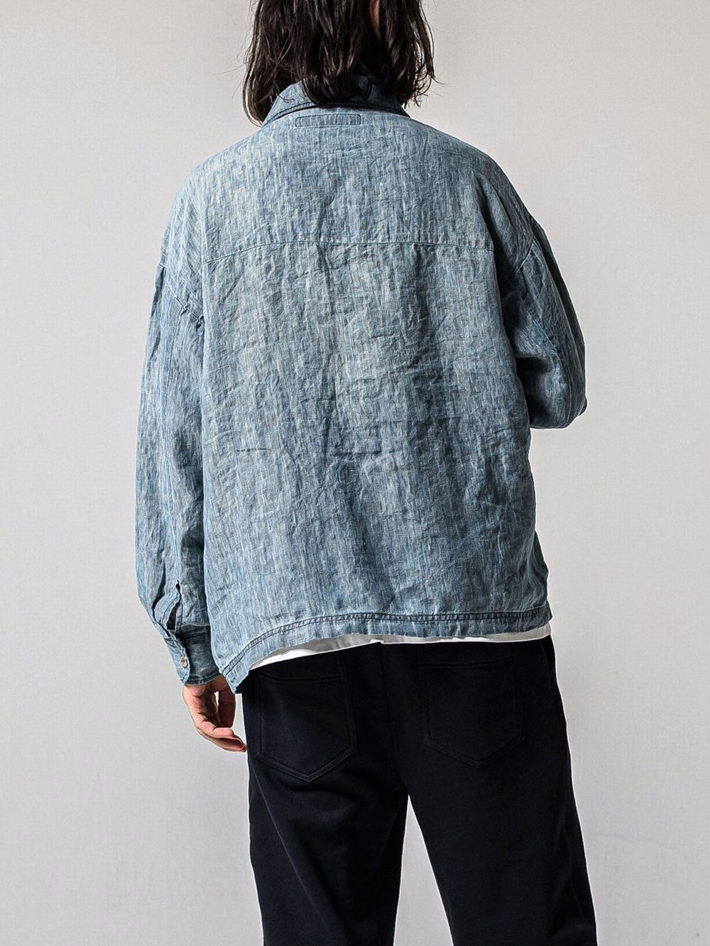 INDIGO LINEN JACK SHIRTS  インディゴ染め シャツ ジャケット
