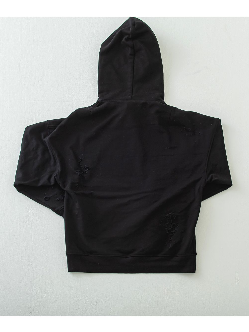 VINTAGE loose hoodie  (ブラック)  度詰め裏毛 クラッシュ加工 ヴィンテージルーズパーカー