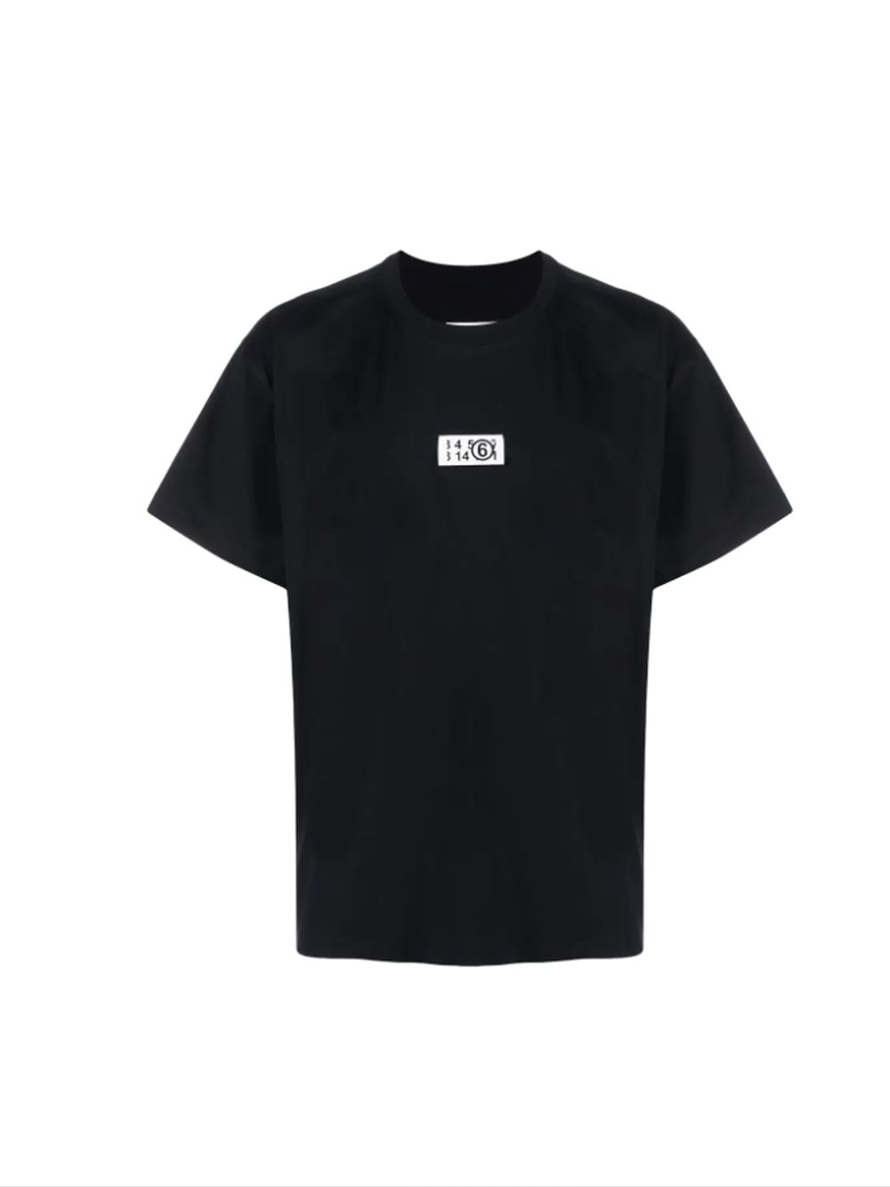 《MM➅》 Maison Margiela  6LOGO PRINT T-SHIRT (ブラック) ロゴTシャツ