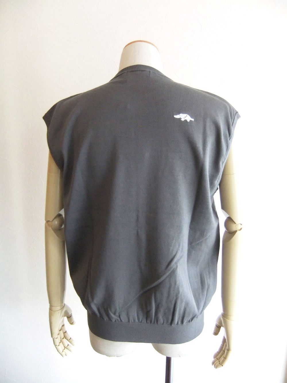 COCOON VEST   (グレー)    ロゴ入り コットン ベスト  RSM-24091