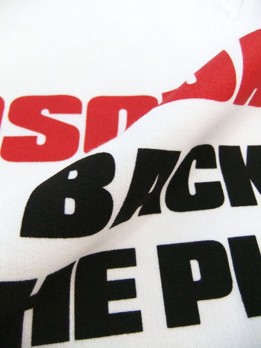 BACK ON PLANET SWEATSHIRT  ロゴ スウェットシャツ （ホワイト）  S71GU0554