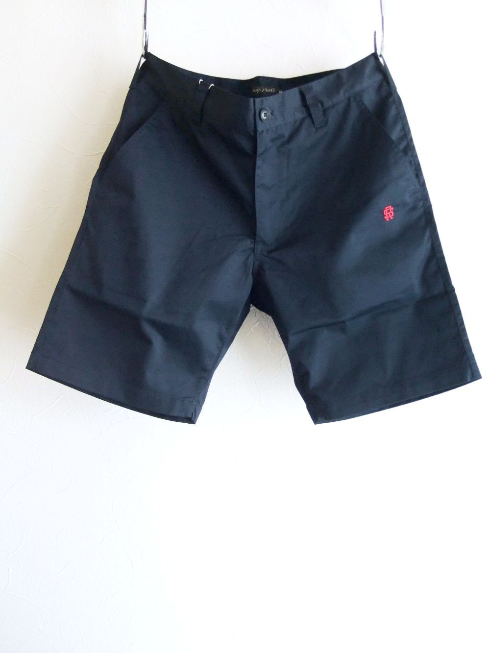 FAKE POCKET SHORTS ( ネイビー ) ストレッチツイル ハーフパンツ    RSM-22076