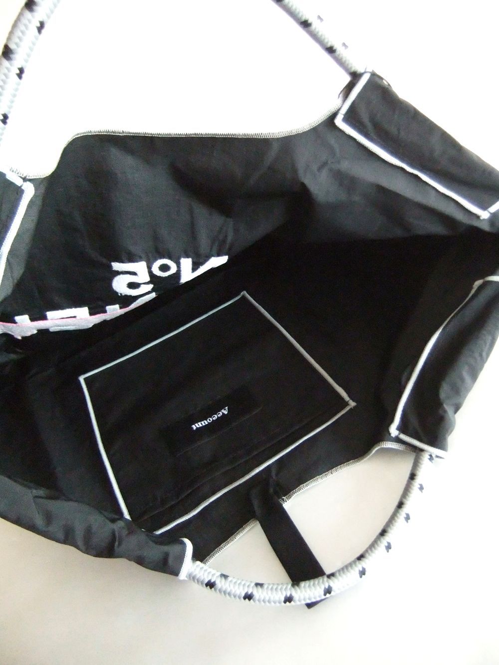 【MICALLE MICALLE Account】 HOMMAGE  NO5 TOTE BAG  (ブラック)  オマージュ トートバッグ  MAB106GDE