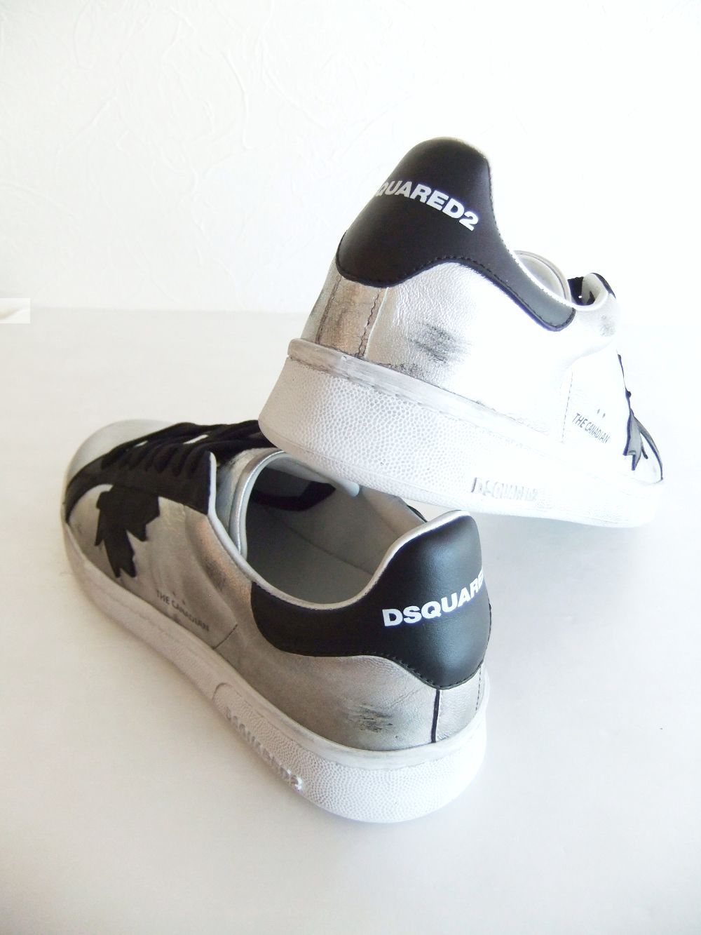 Dsquared2 - BOXER SNEAKERS (ホワイト) ロゴ レザースニーカー 