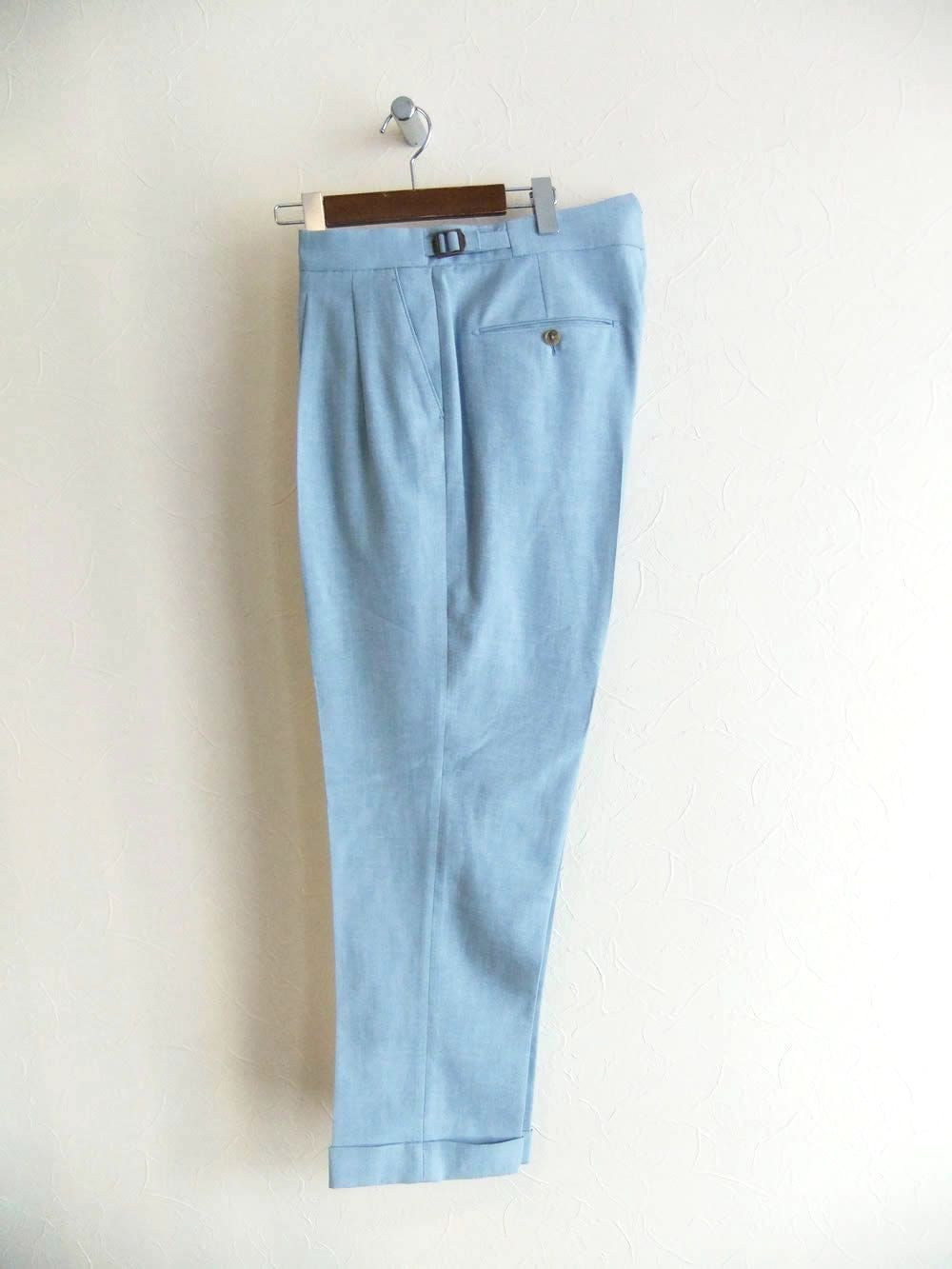 SCOTCH   スコッチ シャンブレー 2プリーツ パンツ