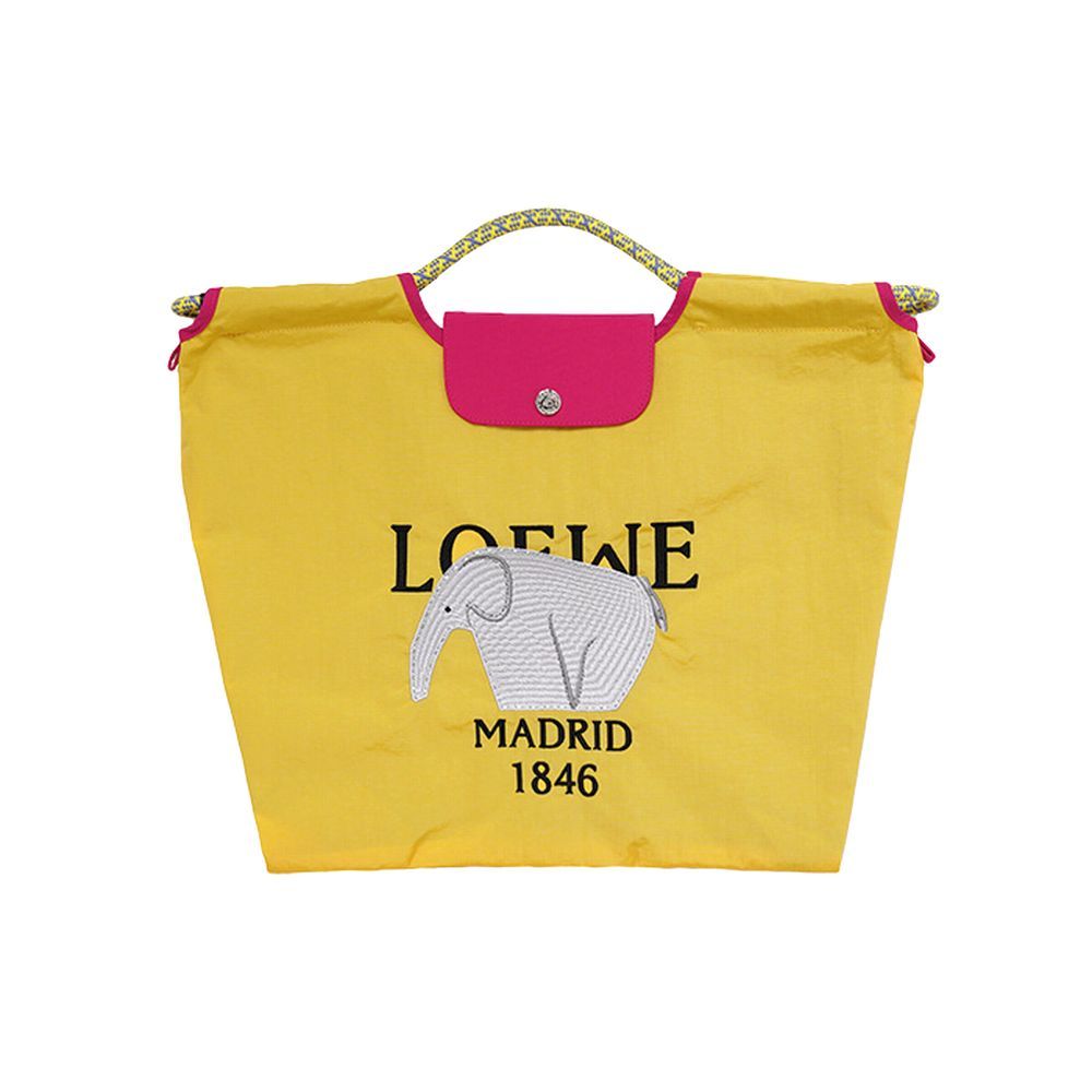 【MICALLE MICALLE Account】 HOMMAGE  LW FLAP TOTE BAG (イエロー) オマージュ トートバッグ  MAI100GDE