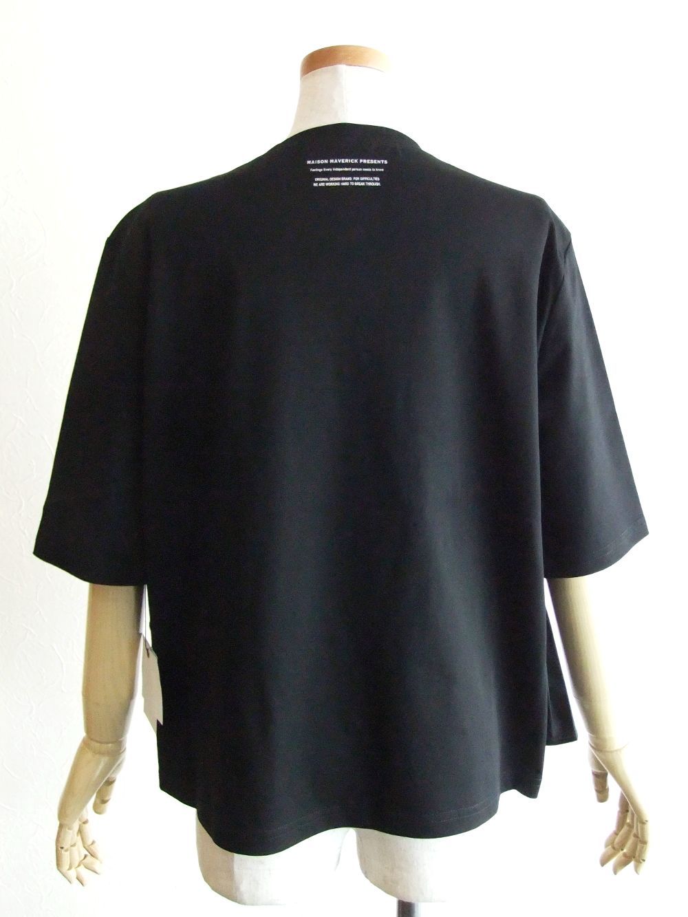 ハート切替え フリル付き 7分袖 Tシャツ   MM2198