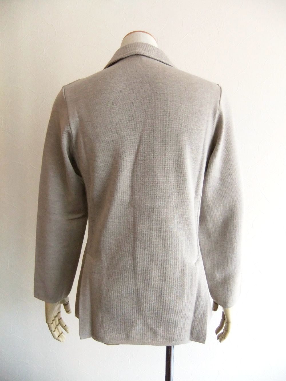 KNIT 2B JACKET  (ベージュ)   ニットジャケット  LJM56