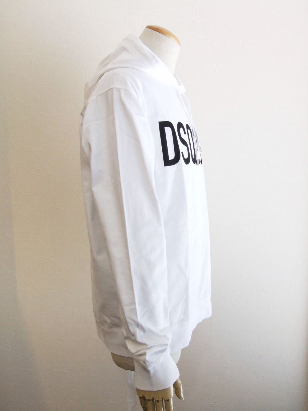 MIRROR DSQ2 LOGO HOODED SWEATSHIRT   ロゴ スウェットフーディ (ホワイト)  S74GU0495