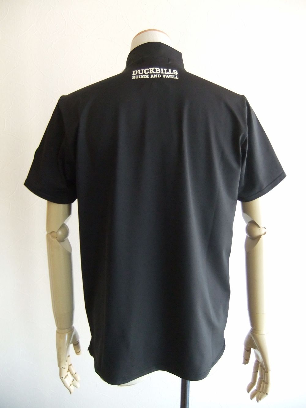 rough & swell モックネック 半袖ポロシャツ rough & swell - COUNTRY CLUB MOCK (ブルー) モックネック 半袖