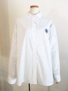 高密度タイプライター 刺繍入り BIG長袖シャツ   BB31-104