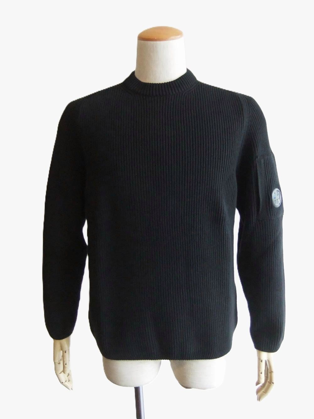 FULL RIB COTTON CREWNECK LENS SWEATER   コットン クルーネック ニット