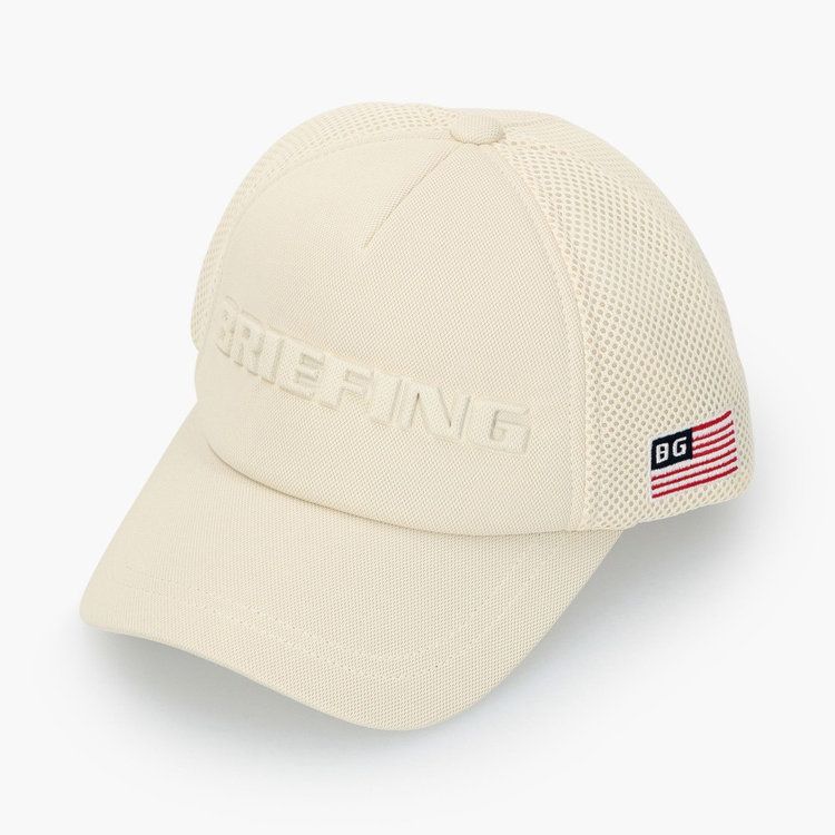 MENS 3D LOGO MESH CAP  （ベージュ） ロゴ キャップ