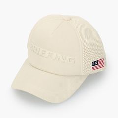 MENS 3D LOGO MESH CAP  （ベージュ） ロゴ キャップ