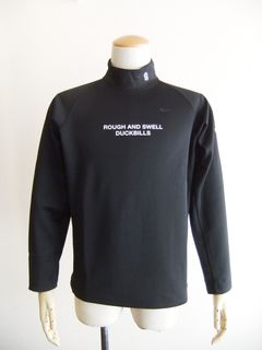CHIK SICK MOCK L.S (ブラック) ロゴ入り裏起毛 モックネック スウェットシャツ  RSM-23217