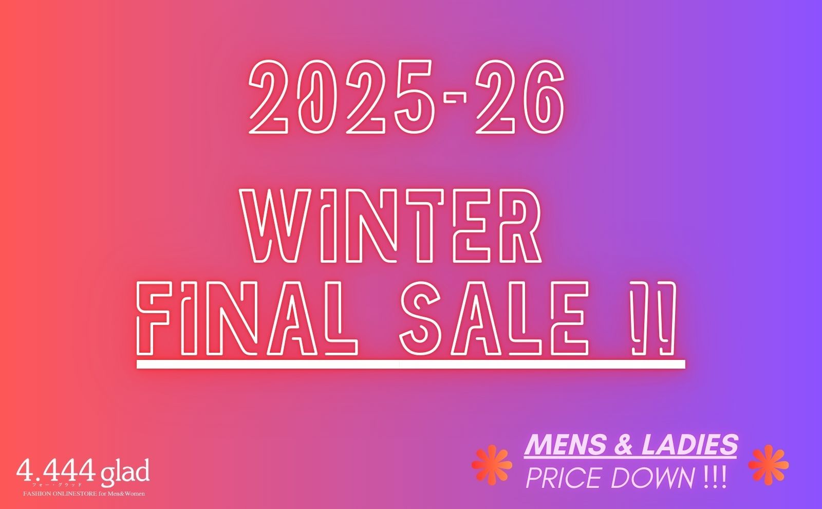 2025-26 WINTER FINAL SALE !!