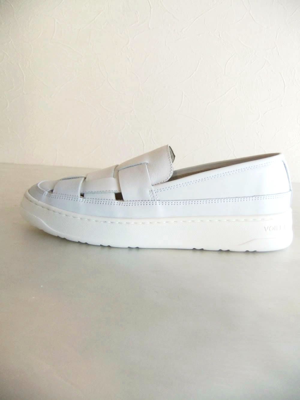 LAYTON SPIDY MOK   (ホワイト)  レザー メッシュ スリッポン