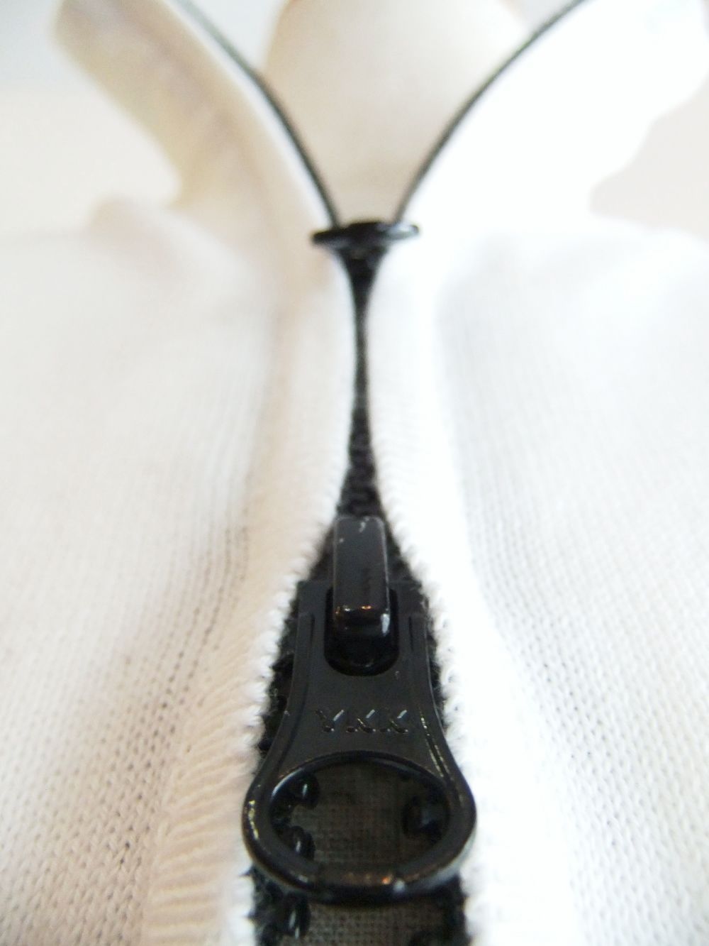 SEA ISLAND ZIPPED KNIT  (ホワイト)  ZIP カーディガン
