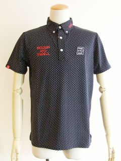 DOTS POLO  (ブラック)   半袖ポロシャツ