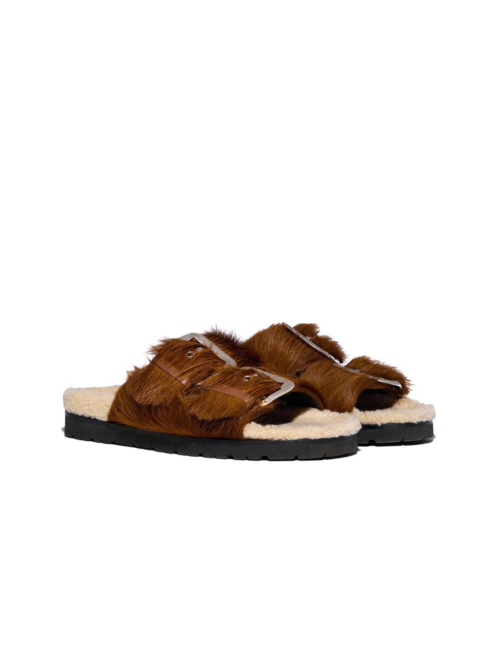 ROCK YOUR ROAD SANDALS   ファー / レザーサンダル