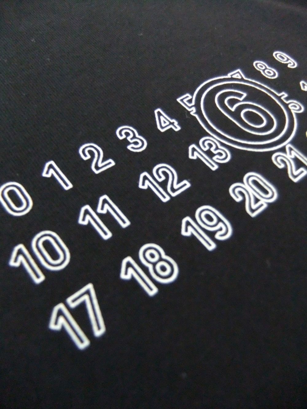 Margiela6 ブラック ロゴプリント 長袖Tシャツ MM6 Maison Margiela - 《MM➅》 Maison Margiela 6 LOGO PRINT