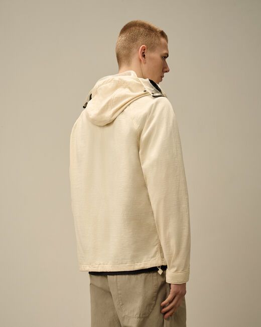 KNITTED NYLON JERSEY EXPLORER JACKET   (ブラック)   ジップアップ フード付き ジャケット
