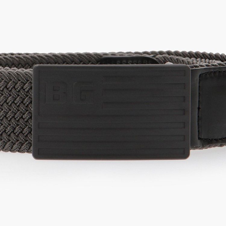 BG BUCKLE MESH BELT    ロゴ メッシュベルト  (グレー)