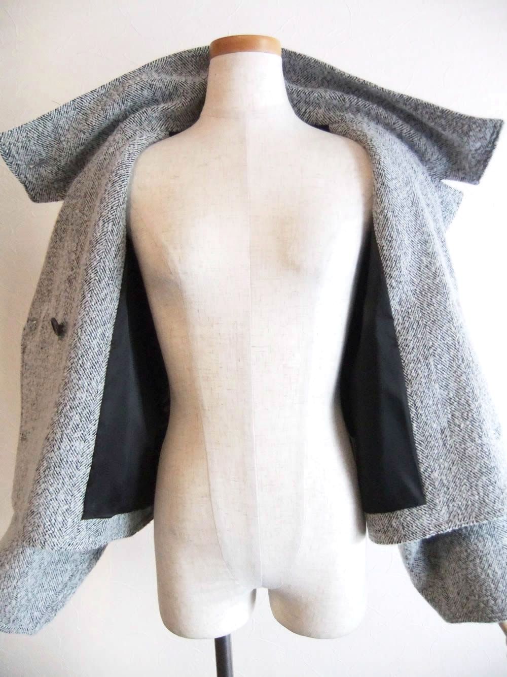 SILK BLEND HERRINGBONE STAND BLOUSON   シルク混 ヘリンボーン ブルゾン   545410