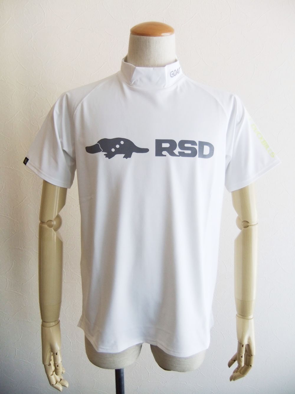 GOAT MOCK  (ホワイト) モックネック 半袖ポロシャツ RSM-23024