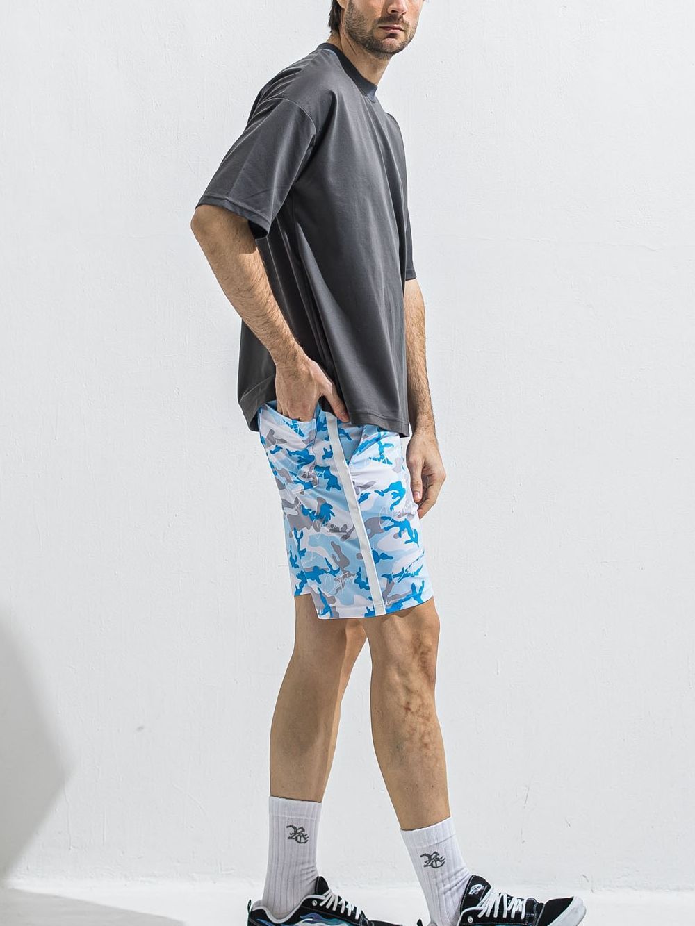 REV MESH OVER TEE  (グレー)   メッシュ オーバーTシャツ