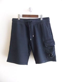 LIGHT FLEECE CARGO LENS SHORTS  (ネイビー)  スウェット ハーフパンツ