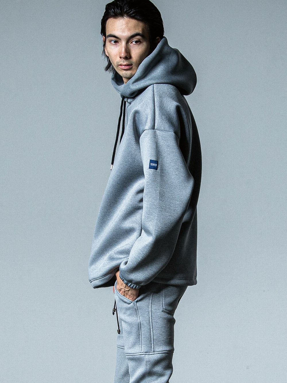 CARDBOARD HOODIE  (グレー)  ダンボールニット パーカー