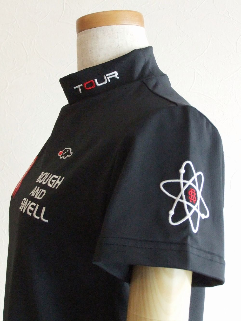 【LADIES】 GALAXY MOCK W.  (ブラック) ロゴ モックネック   RSL-22012