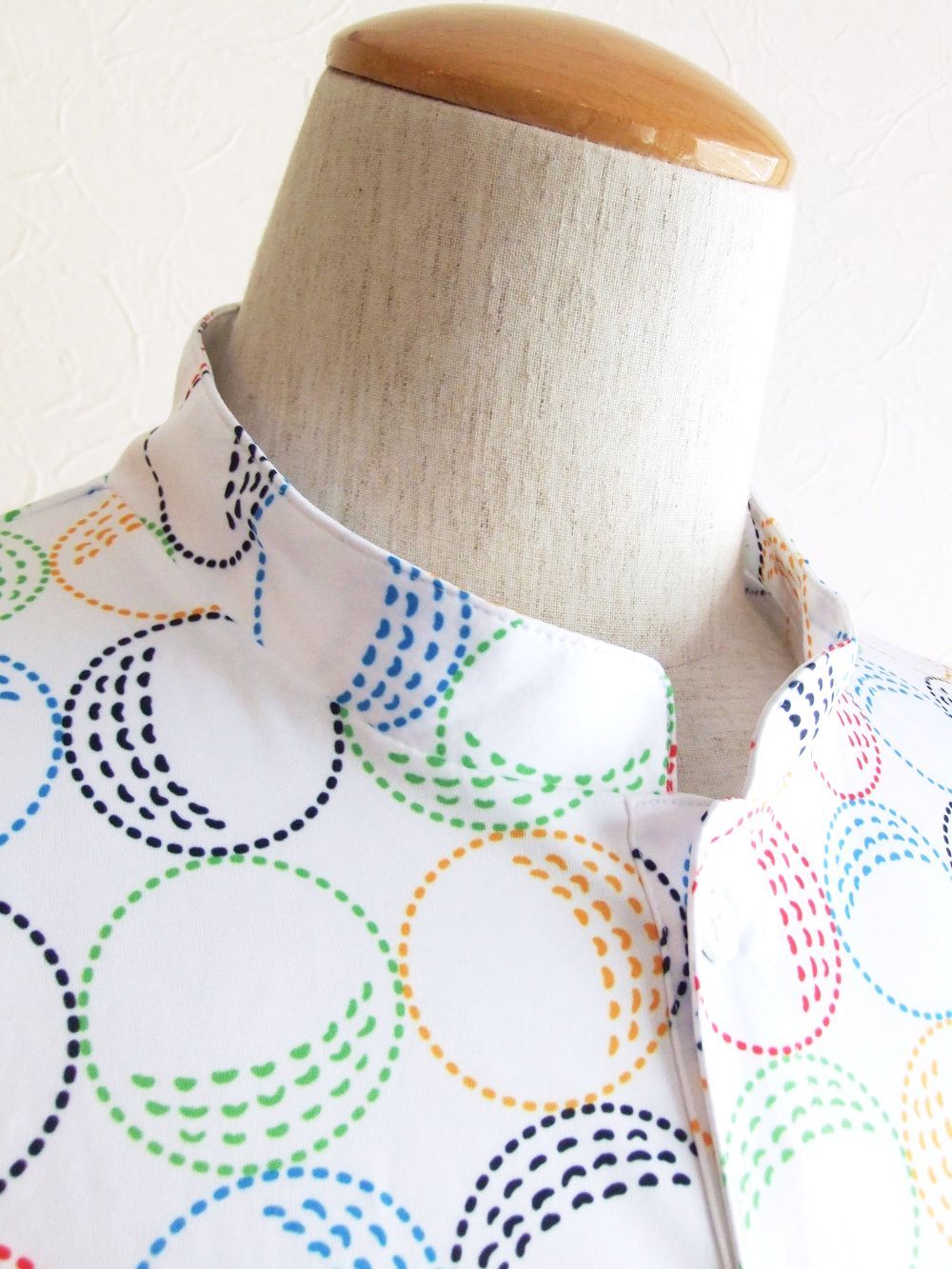COLOR BALL ROUGH-NECK   カラーボール柄 半袖ポロ  RSM-22013