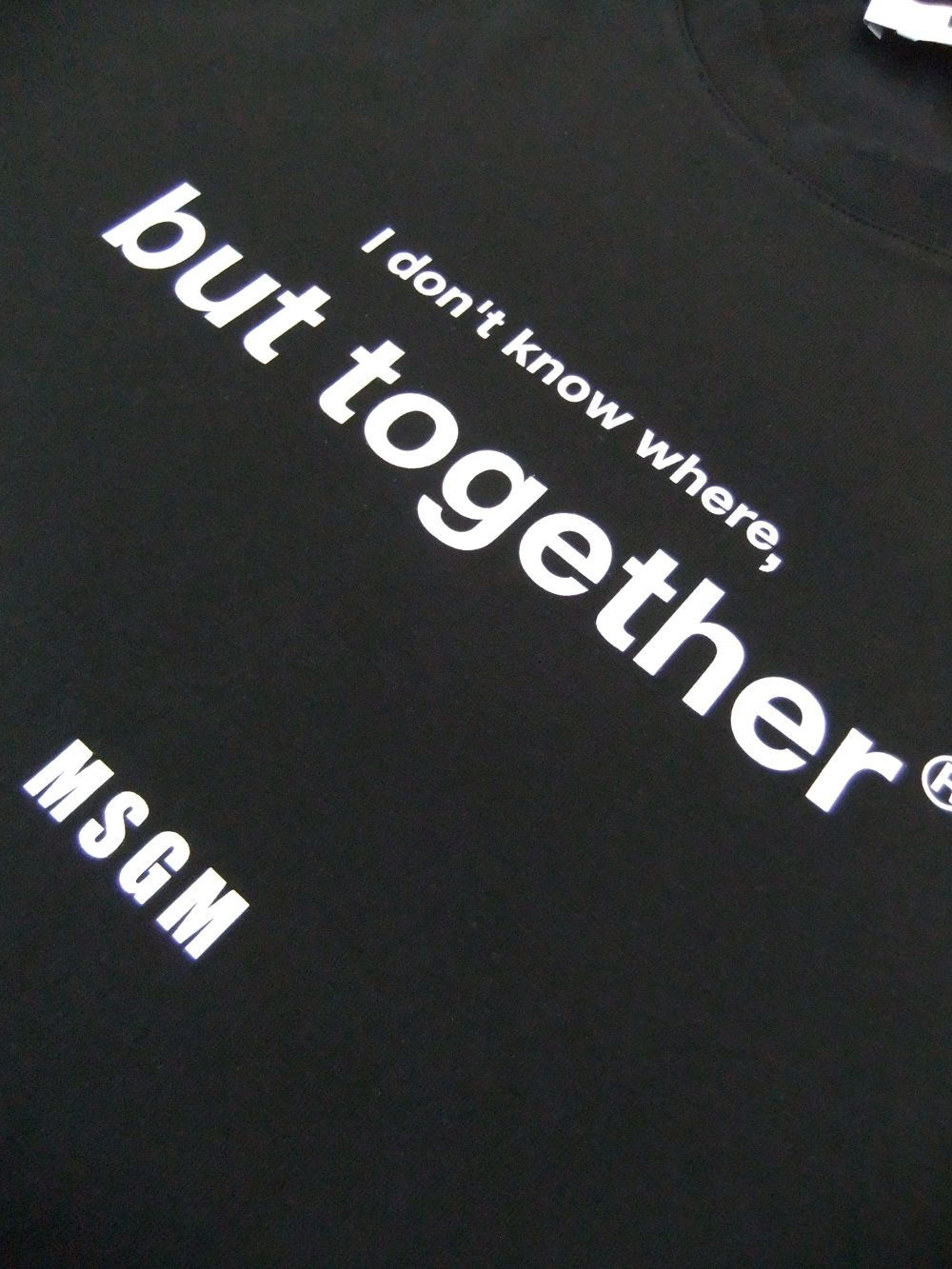 MESSAGE プリント LOGO  ロゴ  T-SHIRT  ( ブラック )  3040MM182