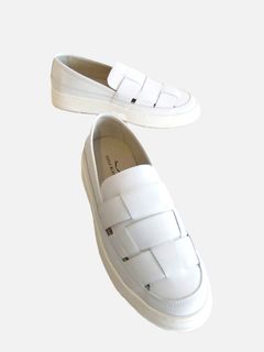 LAYTON SPIDY MOK   (ホワイト)  レザー メッシュ スリッポン