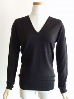《LADIES》 ORCHID  30G ウール Vネック セーター