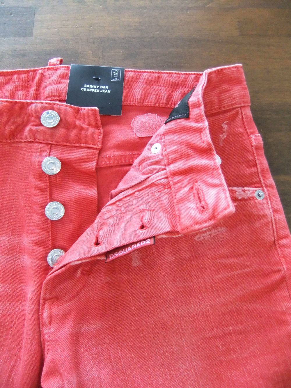 《LADIES》 デニム   D2 SKINNY DAN CROPPED JEAN (レッド) S72LB0424