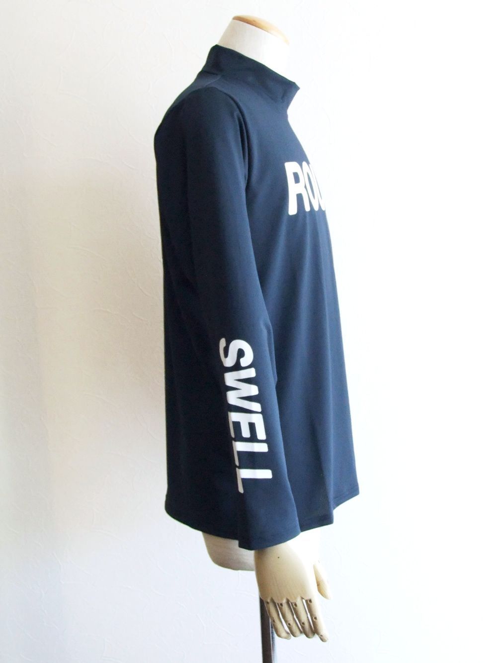 BIG LOGO MOCK L.S.  ( ネイビー ) モックネック 長袖ポロシャツ