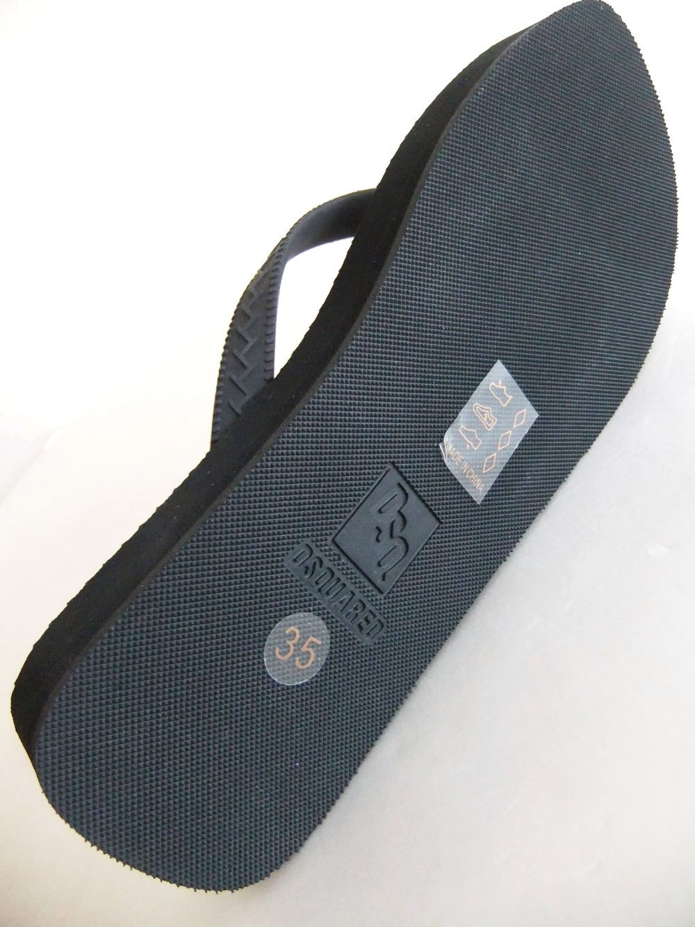 DSQUARED2 ブラック ビーチサンダル　40 Dsquared2 - 《LADIES》 DSQUARED2 LOGO FLIP FLOPS (ブラック