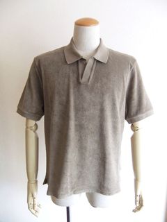 パイル S/S スキッパーポロ  (ベージュ)