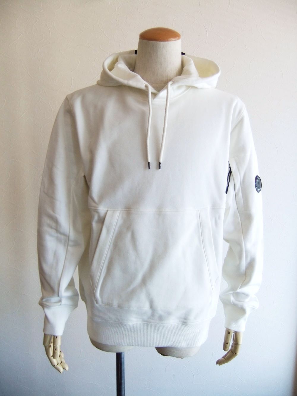 DIAGONAL RAISED FLEECE  HOODIE  (ホワイト) フーデッド スウェットシャツ