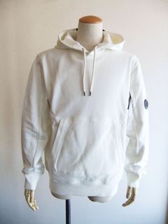 DIAGONAL RAISED FLEECE  HOODIE  (ホワイト) フーデッド スウェットシャツ