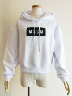 《LADIES》 ロゴ入りリブ スウェット ショート パーカー   2941-MDM177