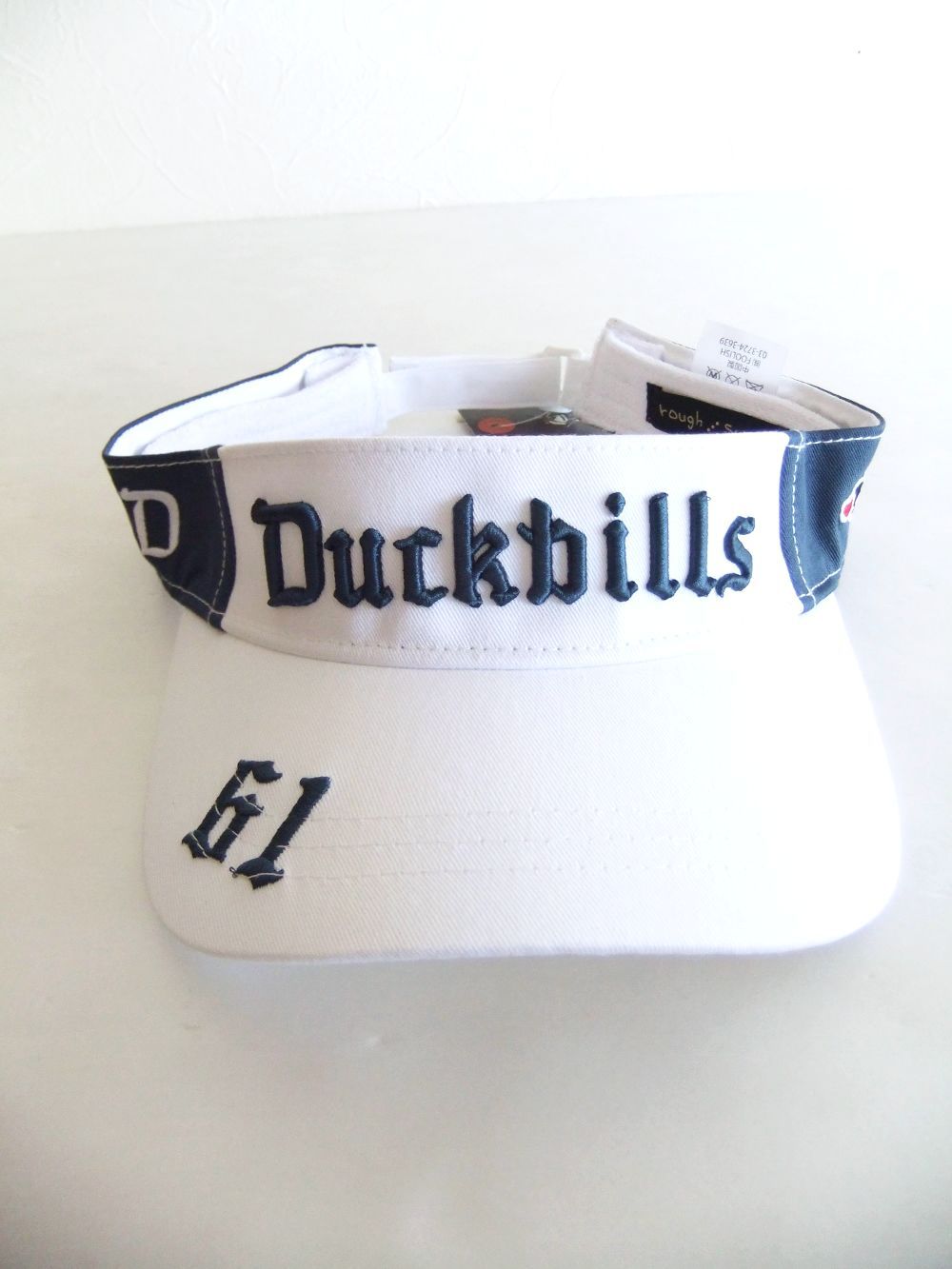DUCKBILLS SUN VISOR (ホワイト) ロゴ入りサンバイザー  RSA-22006