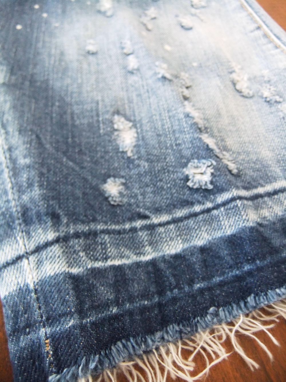 DARK RIPPED WASH BIG BROTHER JEANS   ダメージ ワイドジーンズ   S74LB1459