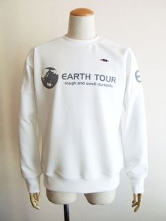 EARTH TOUR SWEAT  ロゴ入りスウェットシャツ (ホワイト)  RSM-22207