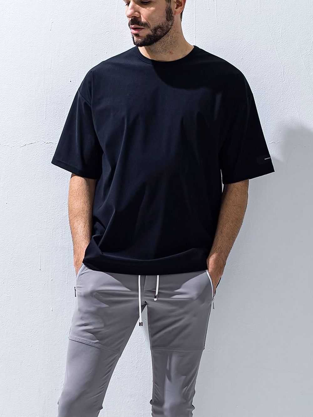 NYLON OVER T  (ネイビー)   ナイロンオーバーTシャツ
