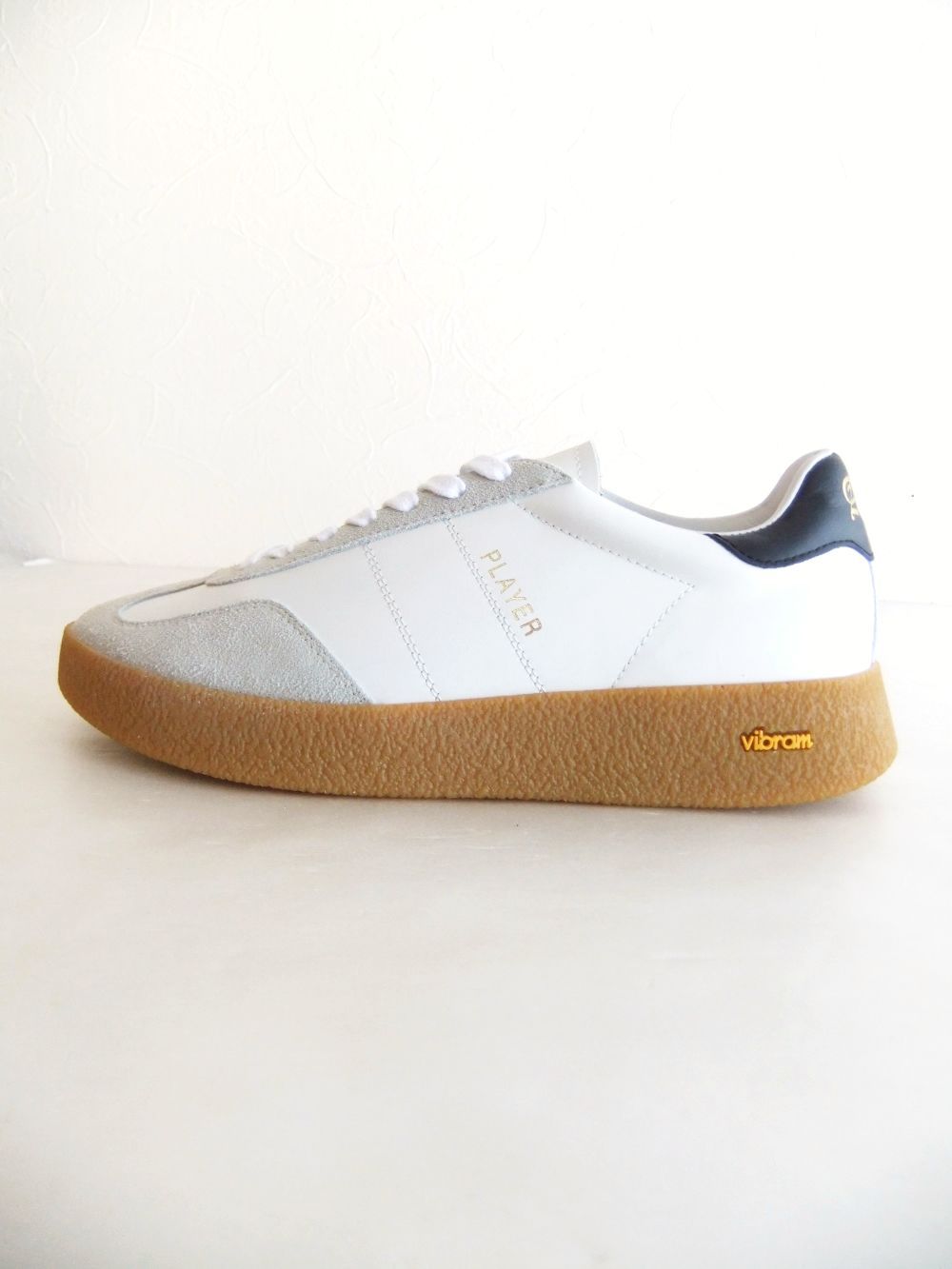 AB-PLAYER SNKRS レザースニーカー  (ホワイト)